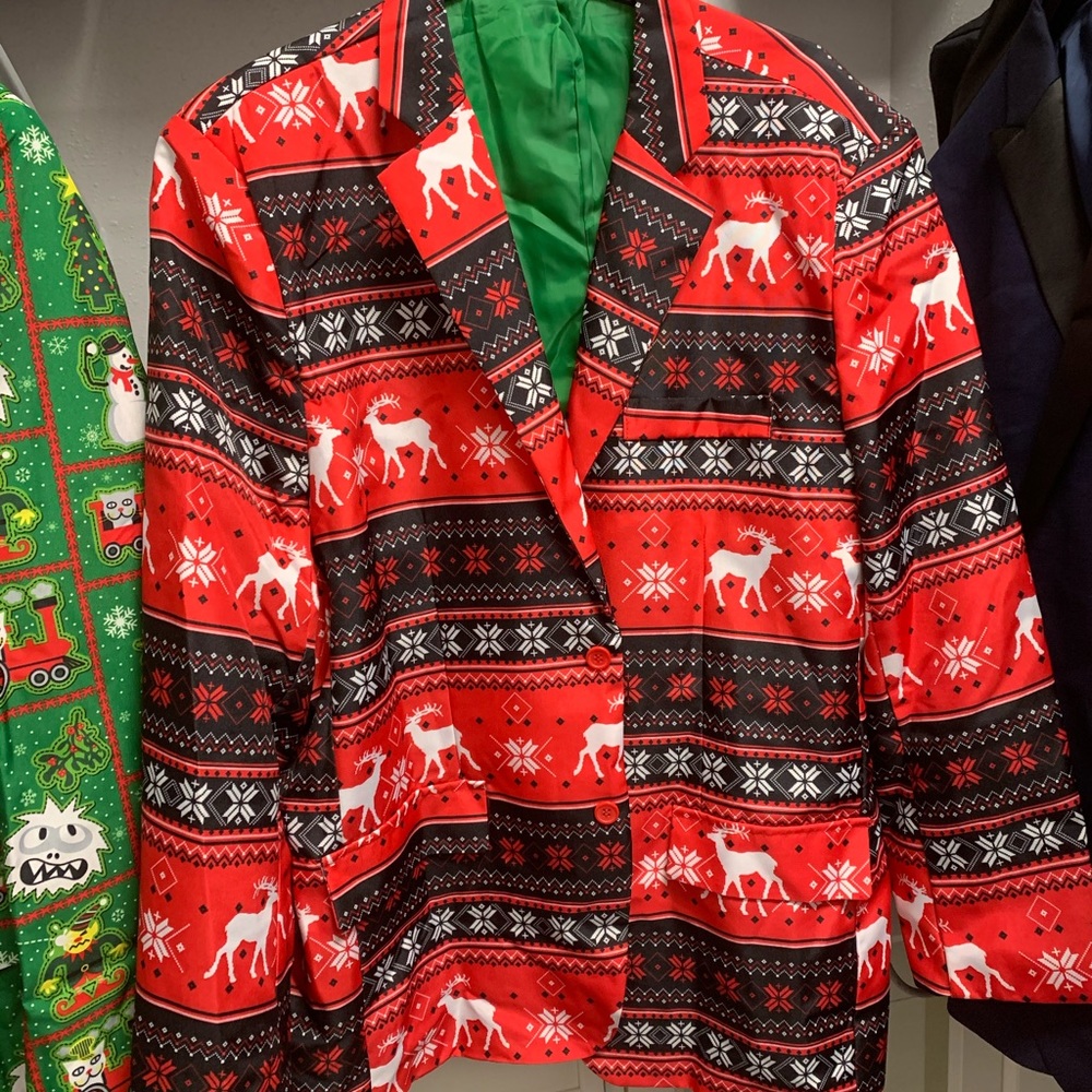 Men’s Christmas Holiday Blazer- XXL